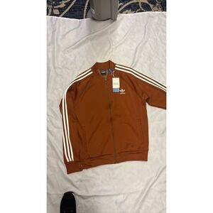 Adidas Men's Adicolor Classics SST Track Jacket rust orange sz L